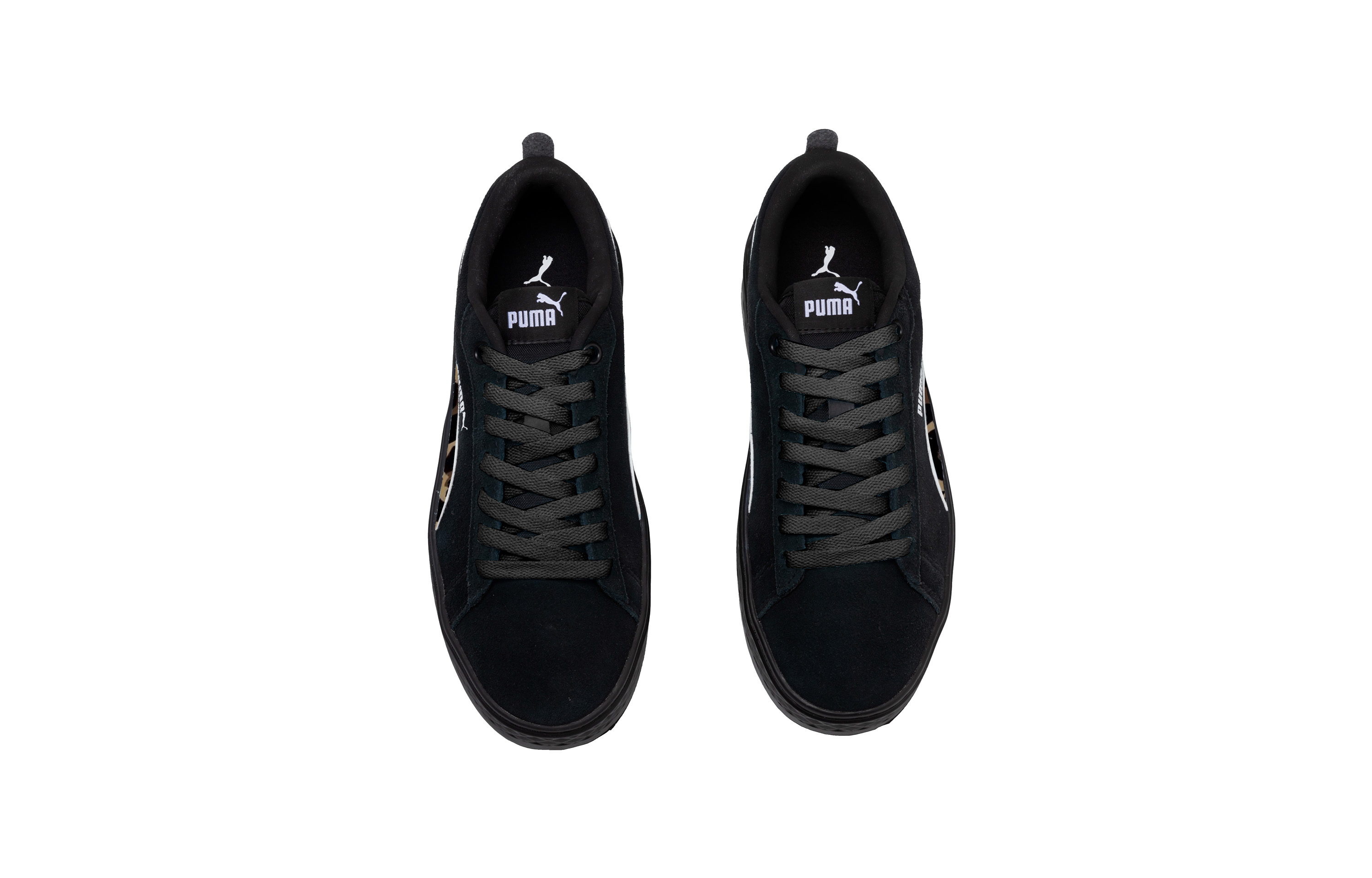 PUMA Smash Platform Slip-Resistant Low-Top Skateboard Shoes Women's Black Brown купить в интернет-магазине Yoocart с быстрой доставкой по России.