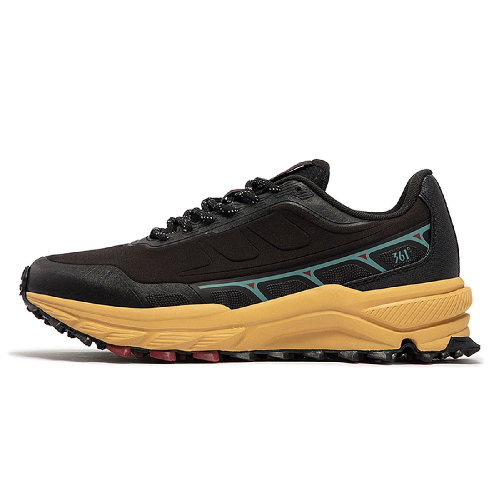 361° Rain Screen Cushioning Abrasion Resistant Lightweight Low Top Running Shoes Men's Black