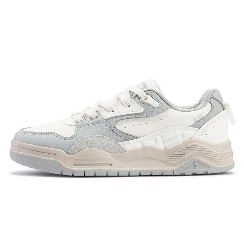 361° Xingran 4 Wear-Resistant Low-Top Skateboard Shoes Women's White Gray