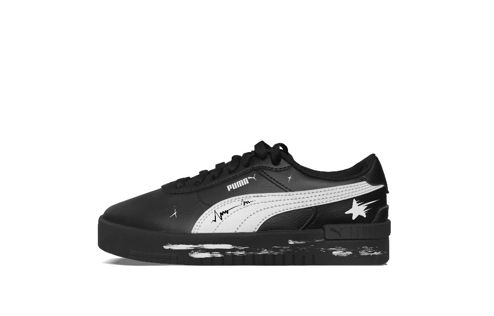 PUMA JOLA Slip Resistant Low Top Skateboard Shoes Women's Black White