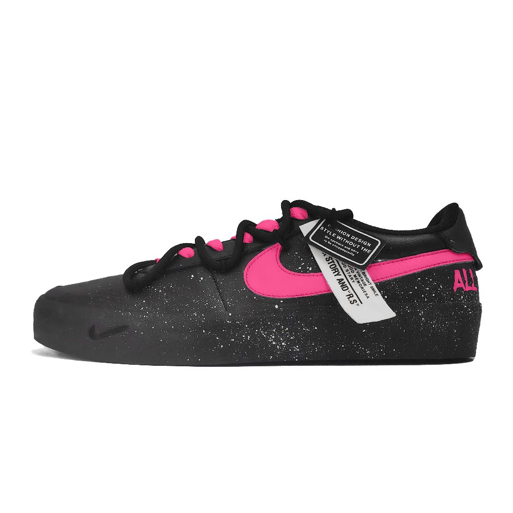 Nike Court Shot Rose Fire Letter Anti Slip Wear Resistant Low Top Skateboard Shoes Men's Rose Red