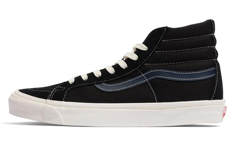 Sk8 Vans Hi Lx Suede Canvas 'Black Dress Blue'