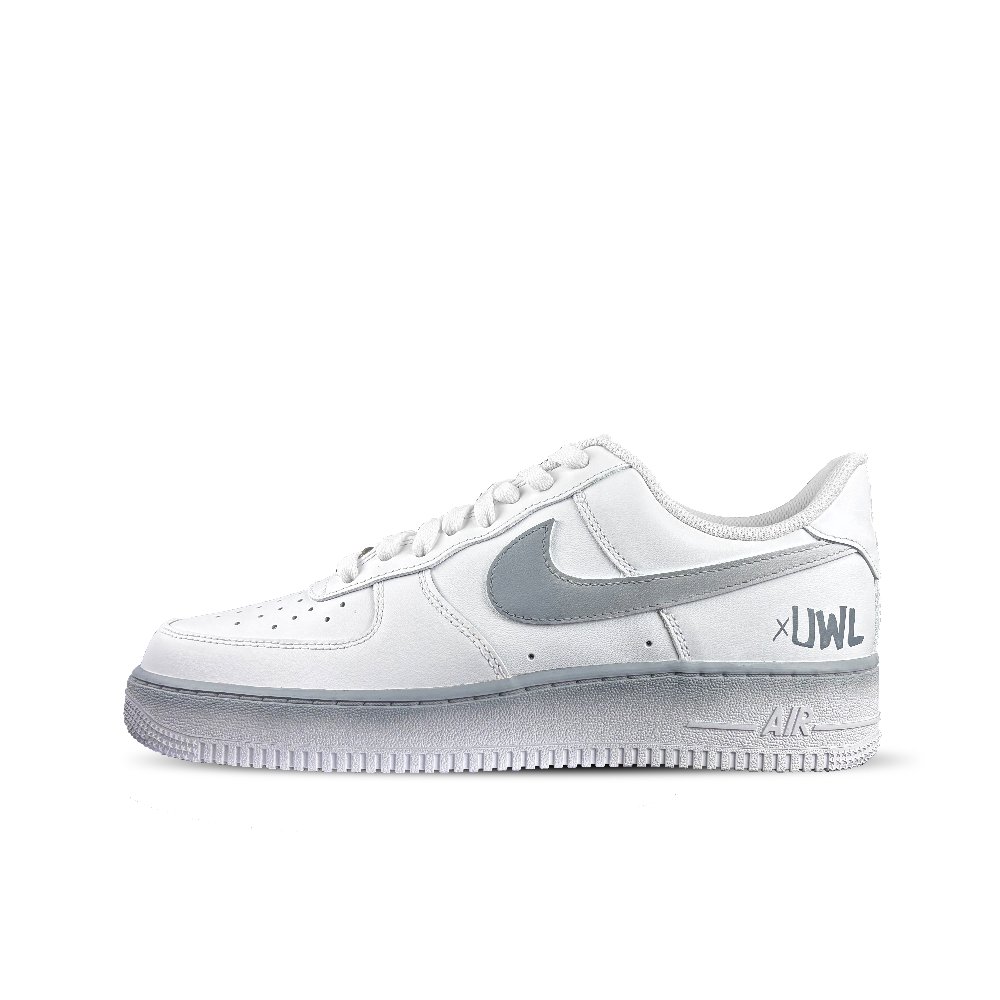 Nike Air Force 1 Anti Slip Wear Resistant Low Top Skateboard Shoes Unisex Gray White