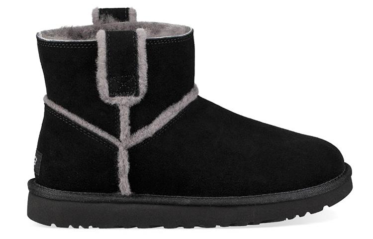 UGG Classic Mini Spill Seam Fleece Lined Black Women's купить в интернет-магазине Yoocart с быстрой доставкой по России.