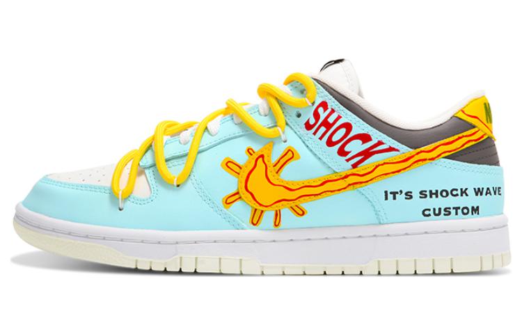 Nike Dunk 'White Sail' Anti-Slip And Wear-Resistant Lightweight Low-Top Skateboard Shoes Women's Sky Blue