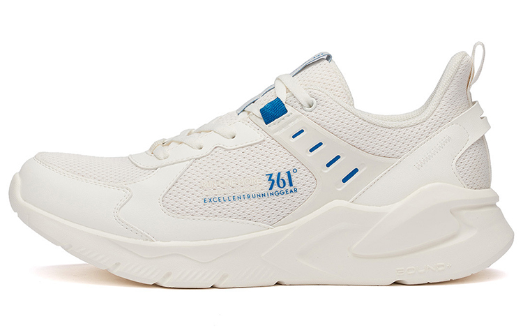 361° Shock Absorbing, Non Slip, Wear Resistant, Breathable And Lightweight Low Top Running Shoes Men's Feather White