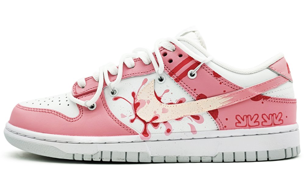 Nike Dunk 'Pure Platinum' Anti-Slip Wear-Resistant Low-Top Skateboard Shoes Unisex White Pink