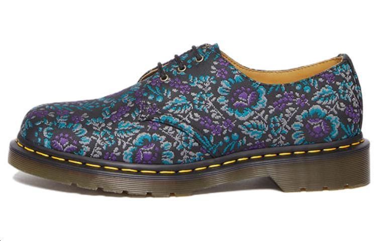 Dr. Martens 1461 Floral Jacquard Oxord Shoes 'Black Purple' Women's