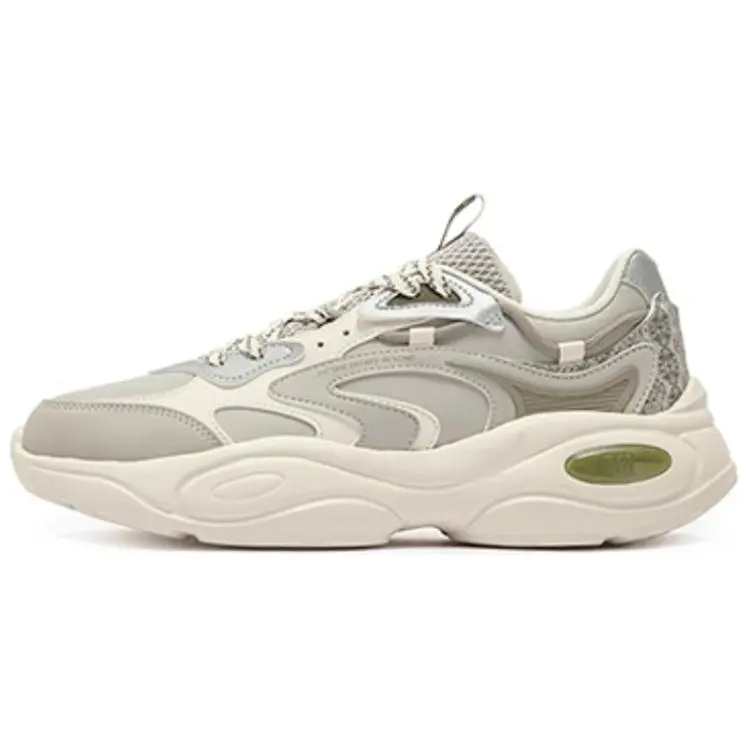 361° Surge Anti-Slip Wear-Resistant Low-Top Casual Shoes Men's Gray White