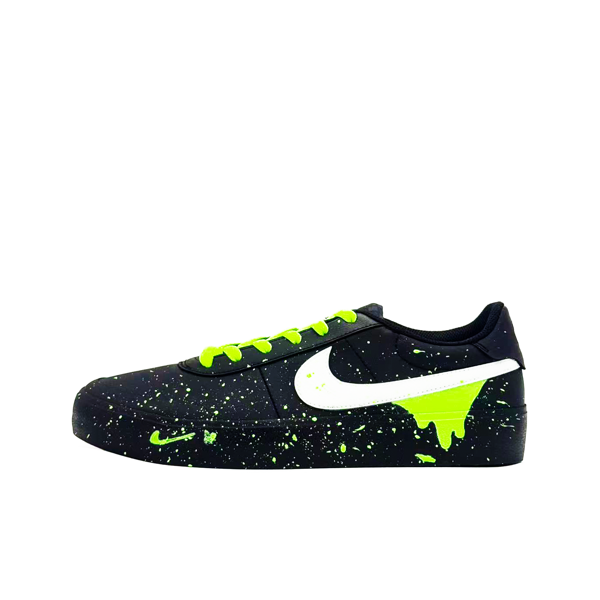 Nike Court Shot Cream XiaoQing Abrasion Resistant Slip Resistant Low top Skateboard Shoes Men's Black White Green