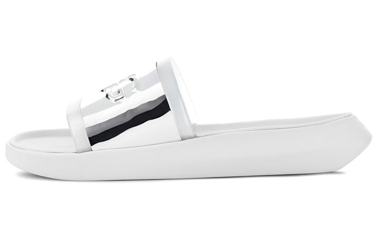 UGG Hilama Slide Shoe White Silver Women's