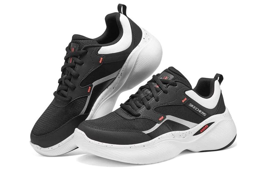 Skechers Sport Low Top Running Shoes Men's Black White
