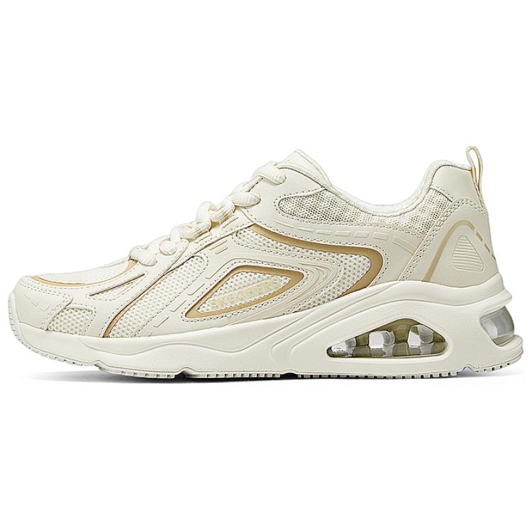 Skechers Street Anti-Slip Wear-Resistant Breathable Height Increasing Low-Top Casual Running Shoes Women's Ivory