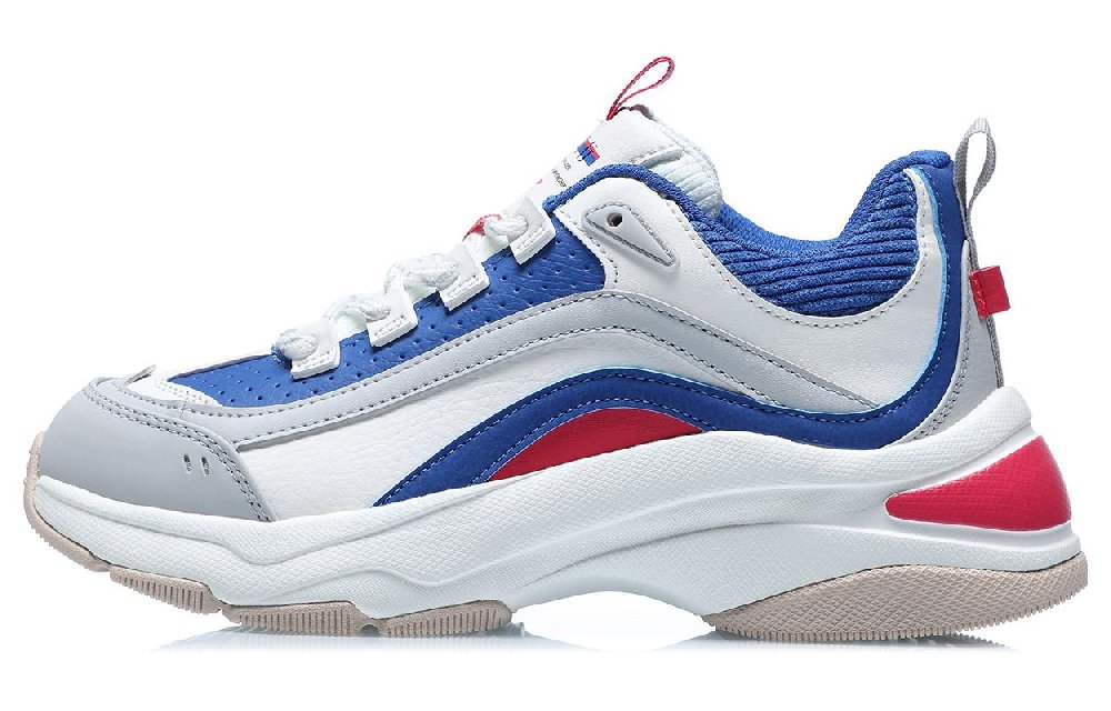 LiNing Aurora WindWalker Anti Slip Wear Resistant Low Top Chunky Sneakers Women's Royal Blue