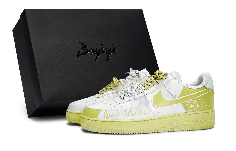 Nike Air Force 1 Skateboard Shoes Unisex Low-Top Yellow