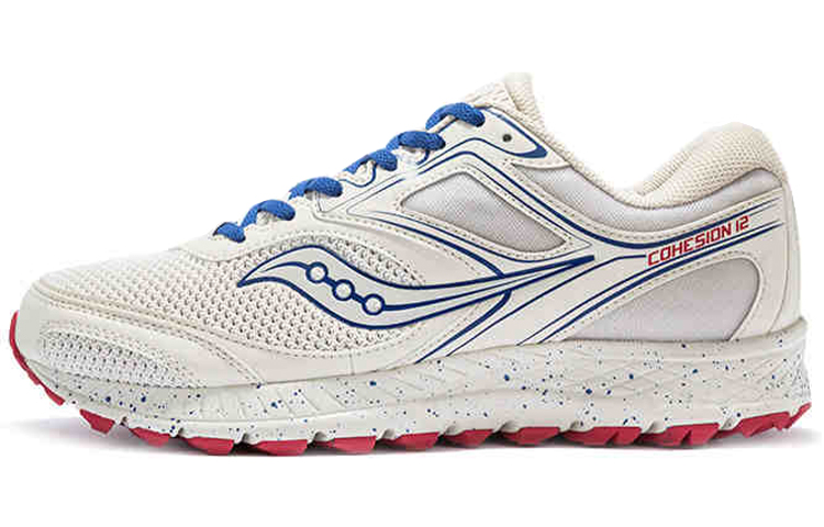 Saucony Cohesion 12 Anti-Slip And Wear-Resistant Lightweight Low-Top Trail Running Running Shoes Men's Beige White Blue