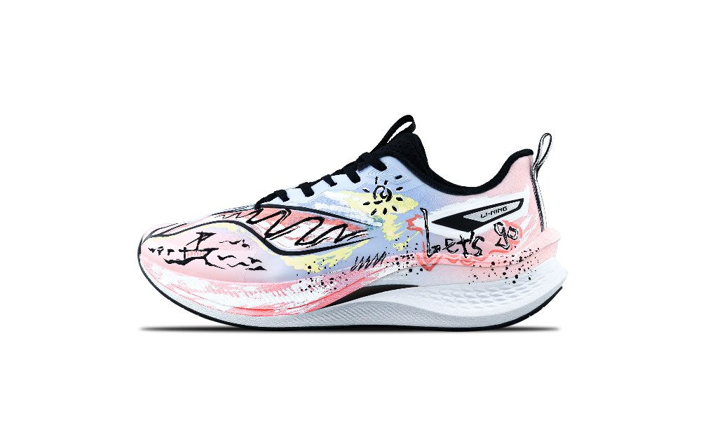 LINING Red Hare 7 Pro Running Shoes Men's Low top Pink/Blue
