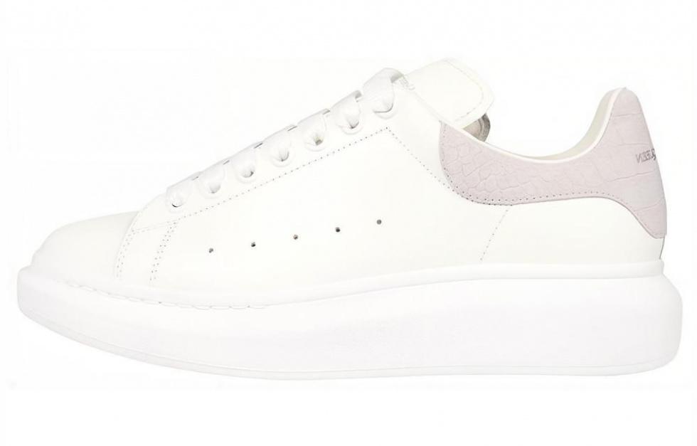 Alexander McQueen Oversized Sneaker 'White Light Grey Crocodile'