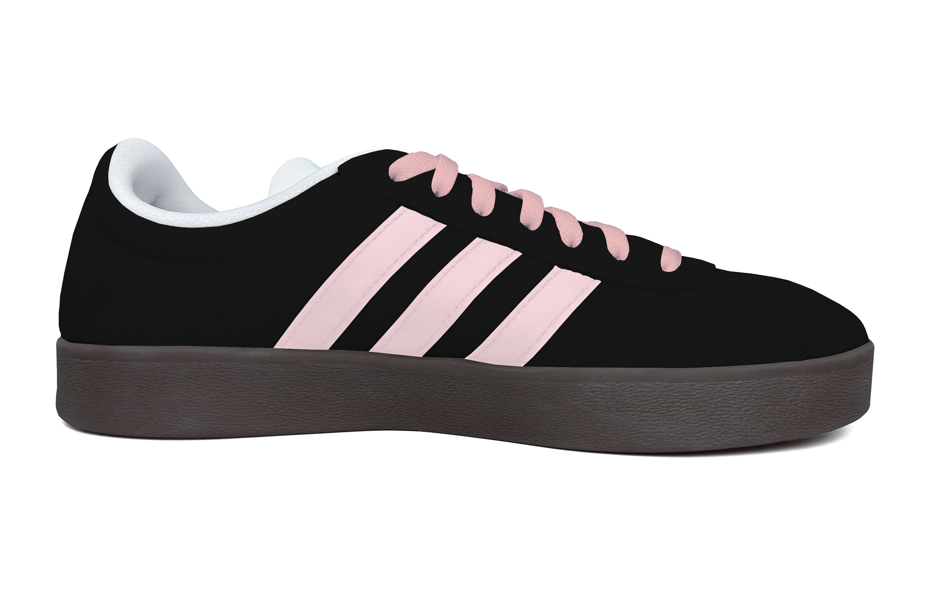 Adidas VL COURT 2.0 Steam Rose, Sweet Berry Jam Abrasion Resistant Low Top Skateboard Shoes Unisex Black Pink