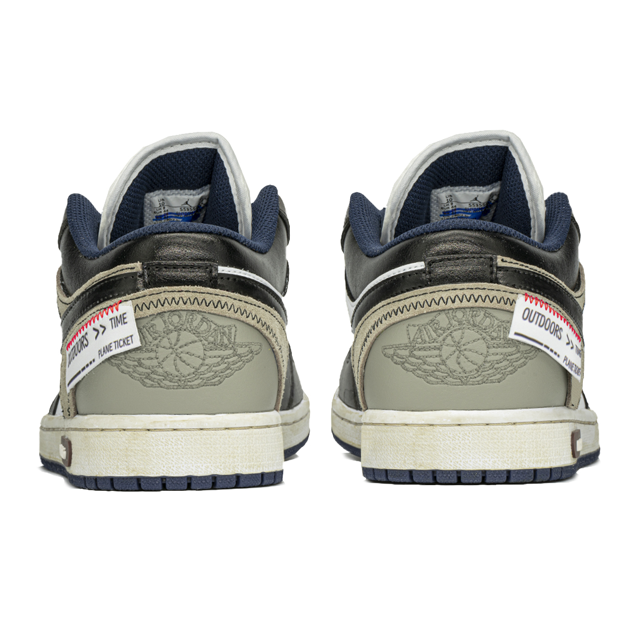 Jordan Air Jordan 1 Vintage Basketball Shoes Men Low Top Black/Brown купить в интернет-магазине Yoocart с быстрой доставкой по России.