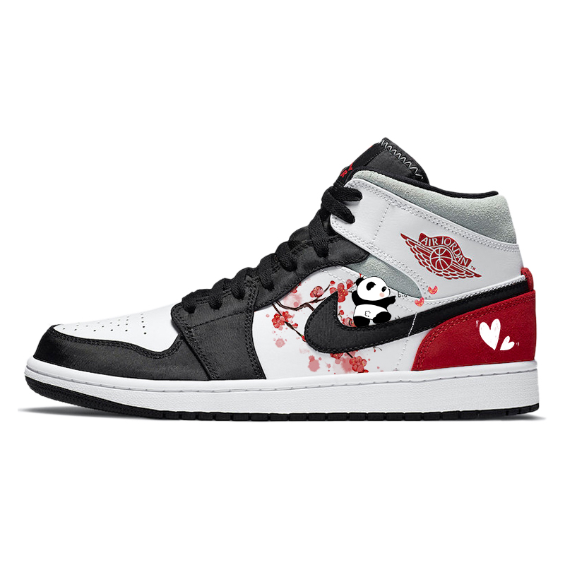 Jordan Air Jordan 1 Vintage Basketball Shoes Men Mid Top Red/White