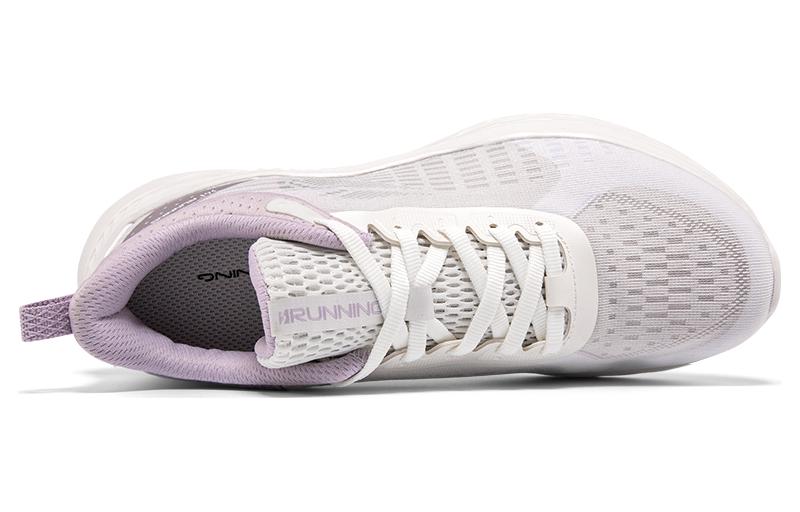 361° Anti-Slip And Wear-Resistant Breathable Low-Top Running Shoes Women's White Purple