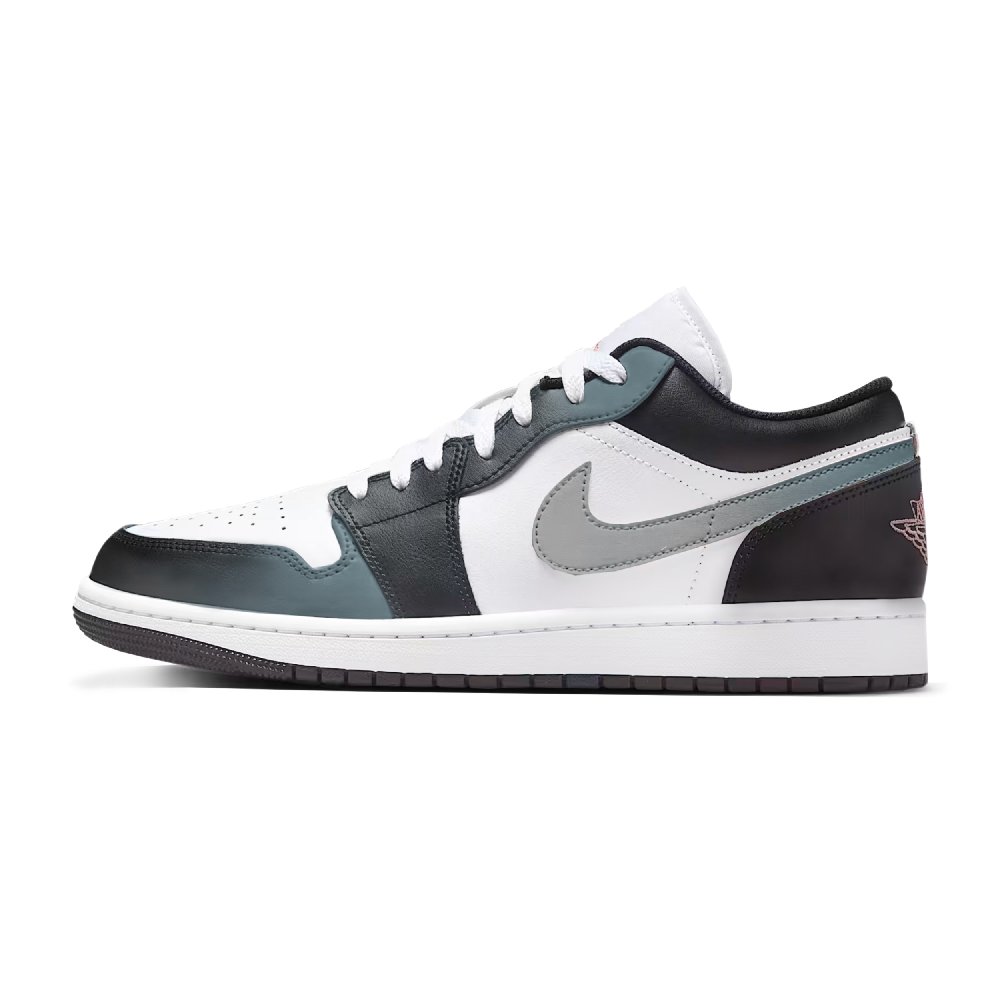 Jordan Air Jordan 1 Abrasion Resistant Low top Vintage Basketball Shoes Men's Light Gray