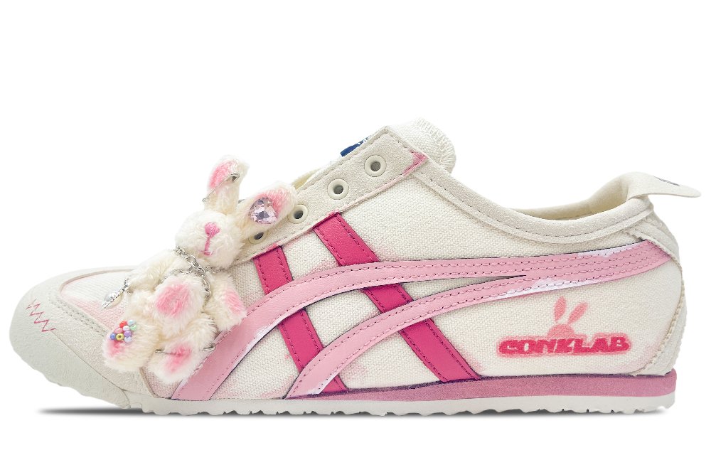Onitsuka Tiger MEXICO 66 Wear-Resistant Low-Top Casual Shoes Unisex Beige Pink