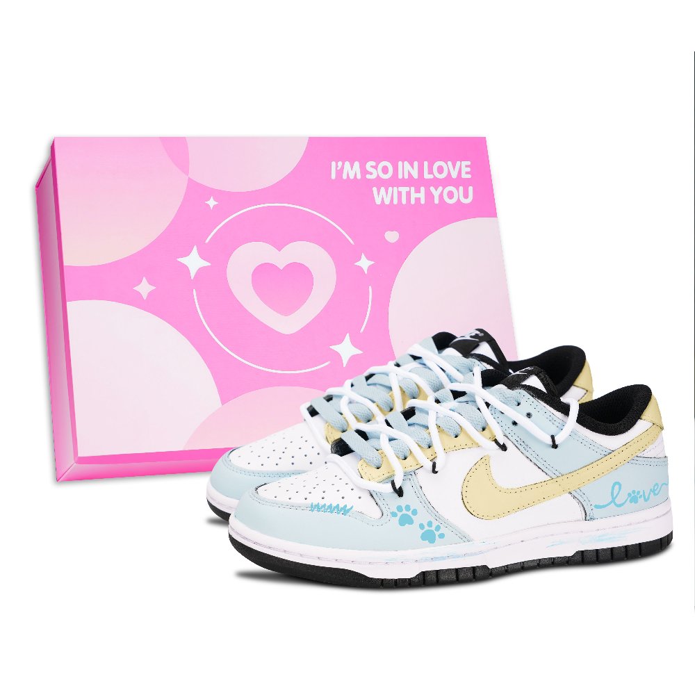 Nike Dunk Low Top Skateboard Shoes Unisex Light Blue