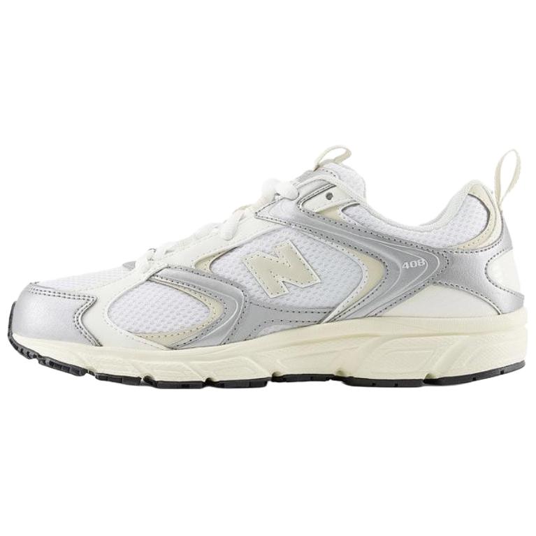 New Balance 408 Abrasion Resistant Low Top Chunky Sneakers Unisex White Silver