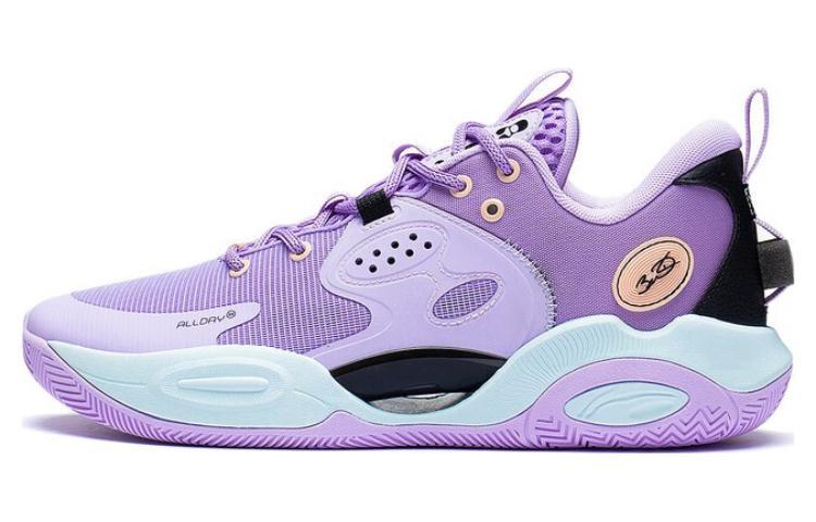 LiNing Wade All Day 7 Abrasion Resistant Breathable Low Top Basketball Shoes Men's Purple Black