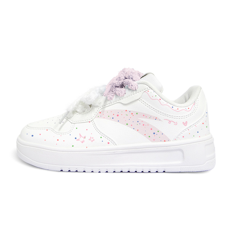 Anta Relaxed Anti Slip Wear Resistant Low Top Skateboard Shoes Unisex Pink