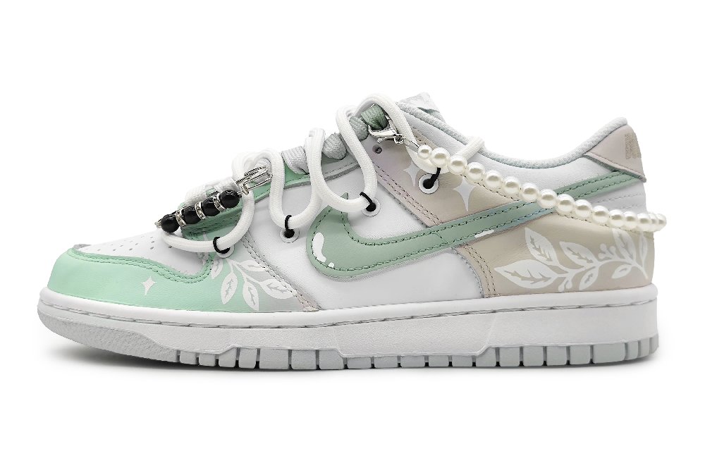 Nike Dunk Low Low-Top Skateboard Shoes GS Dizzy Yellow Green