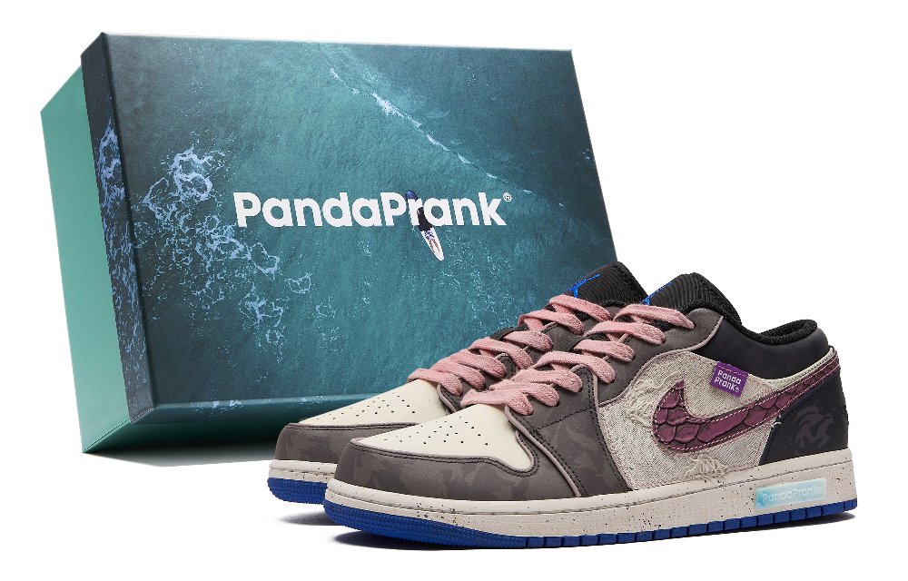 Jordan Air Jordan 1 Durable Breathable Low-Top Vintage Basketball Shoes GS Purple Brown