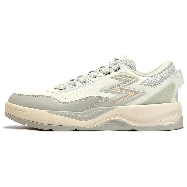 361° Anti Slip Wear Resistant Low Top Skateboard Shoes Men's White Gray Green