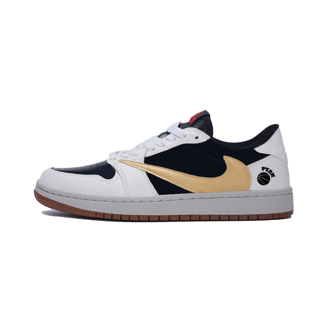 Jordan Air Jordan 1 Vintage Basketball Shoes Unisex Low top Gold Black