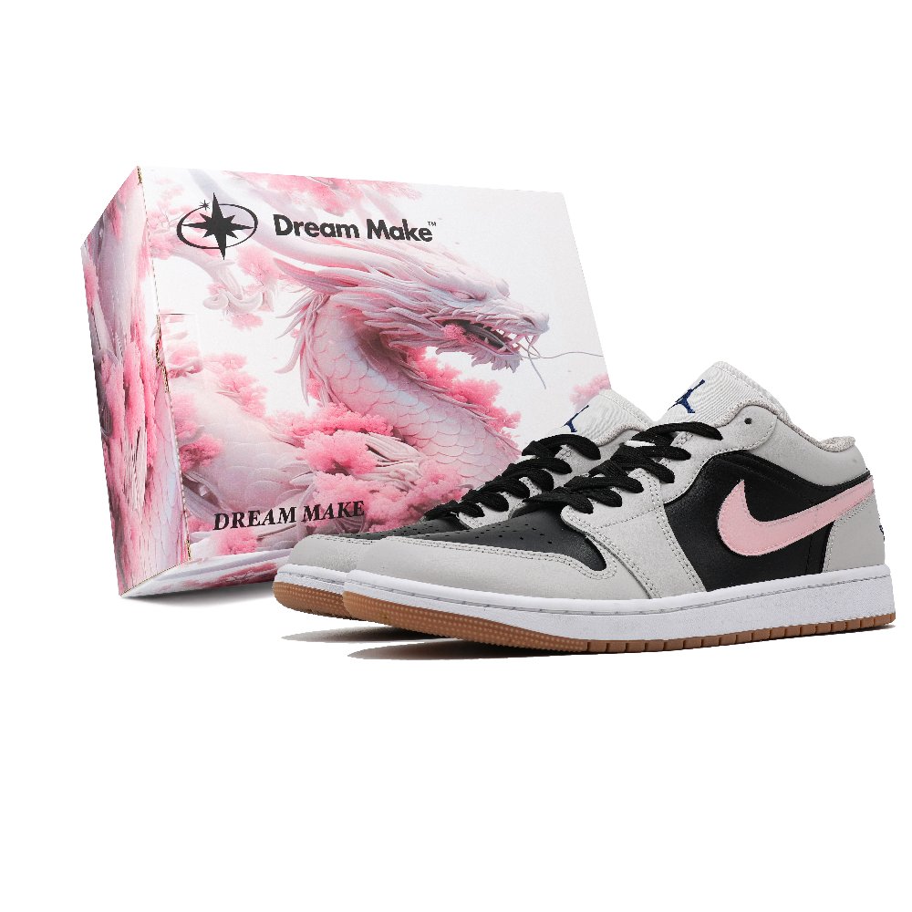 Jordan Air Jordan 1 Vintage Basketball Shoes Men Low Top Black