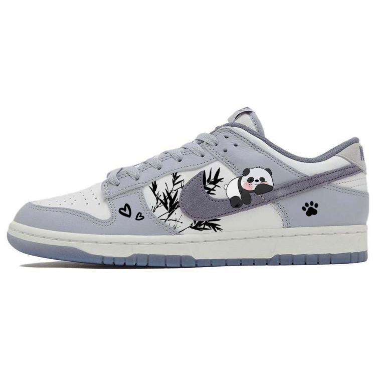 Nike Dunk Low Anti-Slip Wear-Resistant Low-Top Skateboard Shoes Men's White Gray