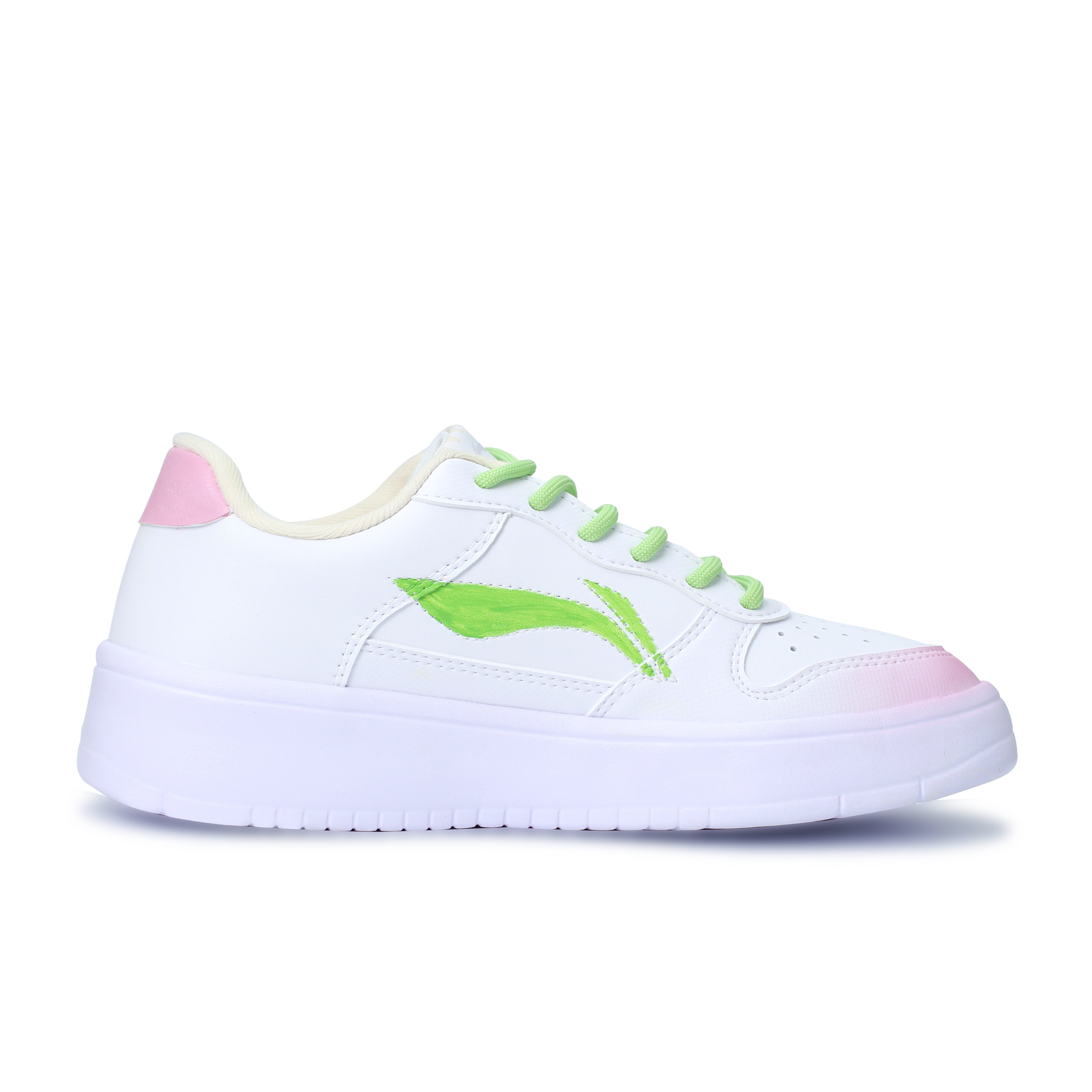 LiNing Pontoon Boats Lightweight And Breathable Low top Skateboard Shoes Unisex White