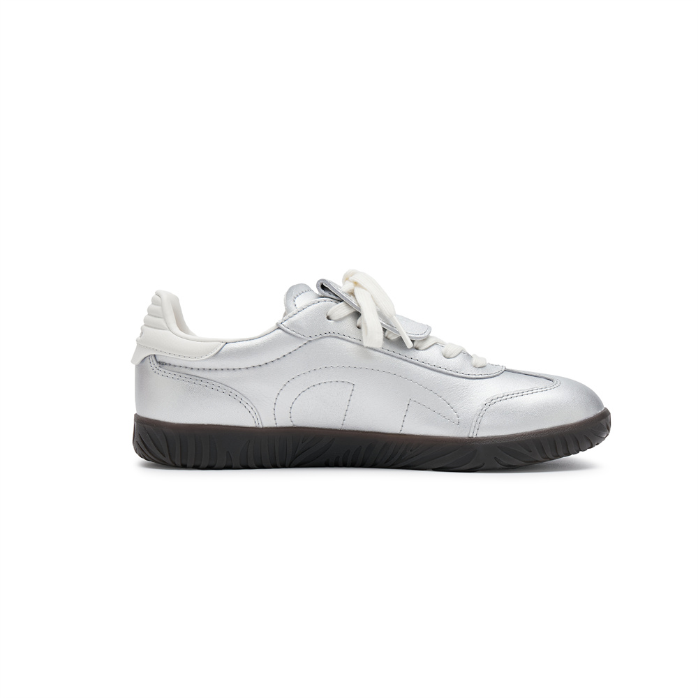 Champion Champ T Trainer T Head Army Trainers Low Top Skateboard Shoes Women's Silver
