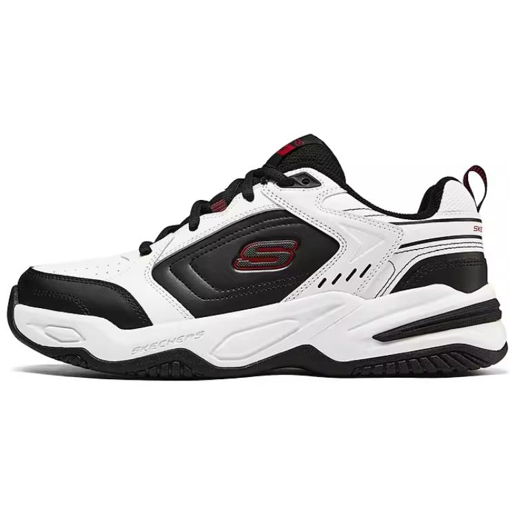 Skechers SPORT MENS Low Top Casual Shoes Men's Black White