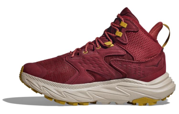 HOKA ONE ONE Anacapa Shock Absorbers Slip Resistant Abrasion Resistant Mid Top Running Shoes Men's Dark Red