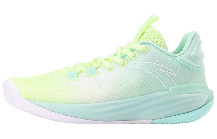 ANTA Basketball Shoes Men's Low top Fluorescent Night Glow Green/Shallow Beach Green