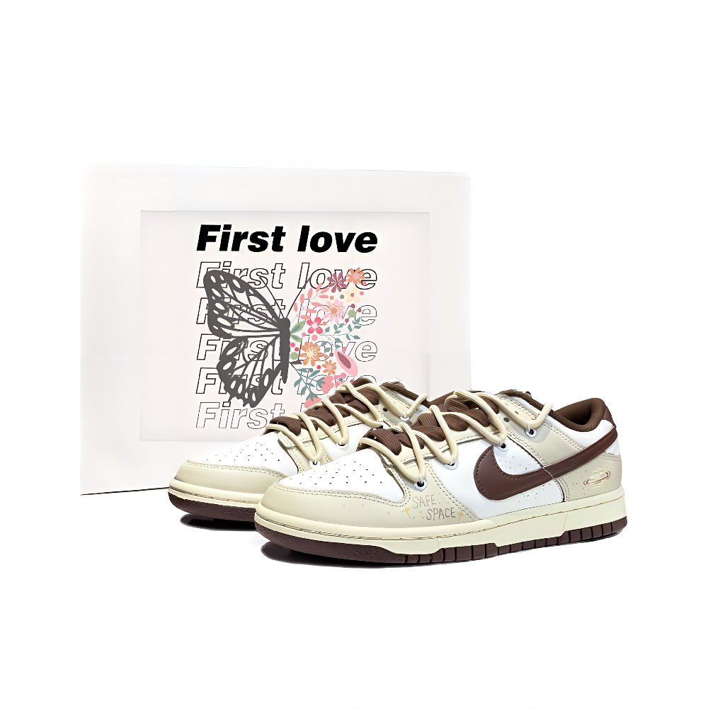 Nike Dunk Slip Resistant, Abrasion Resistant, And Balanced Low top Skateboard Shoes Unisex Beige Brown