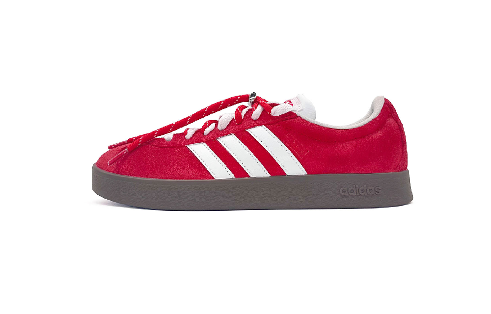 Adidas VL COURT 2.0 Abrasion Resistant Low Top Skateboard Shoes Unisex Red White