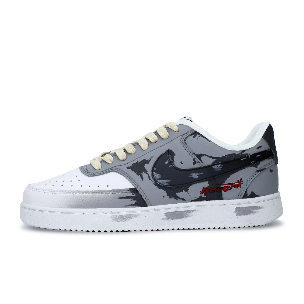Nike Court Vision 1 Storm Trooper Lightweight And Breathable Low-Top Skateboard Shoes Men's White Gray