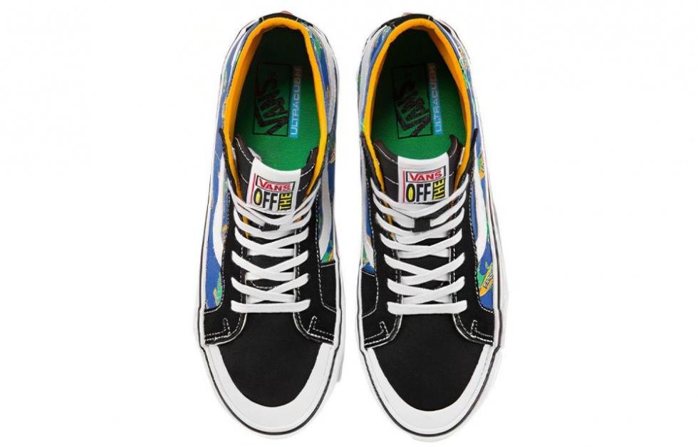 Vans Unisex SK8 HI High Top Sneakers Blue/Yellow/Green купить в интернет-магазине Yoocart с быстрой доставкой по России.