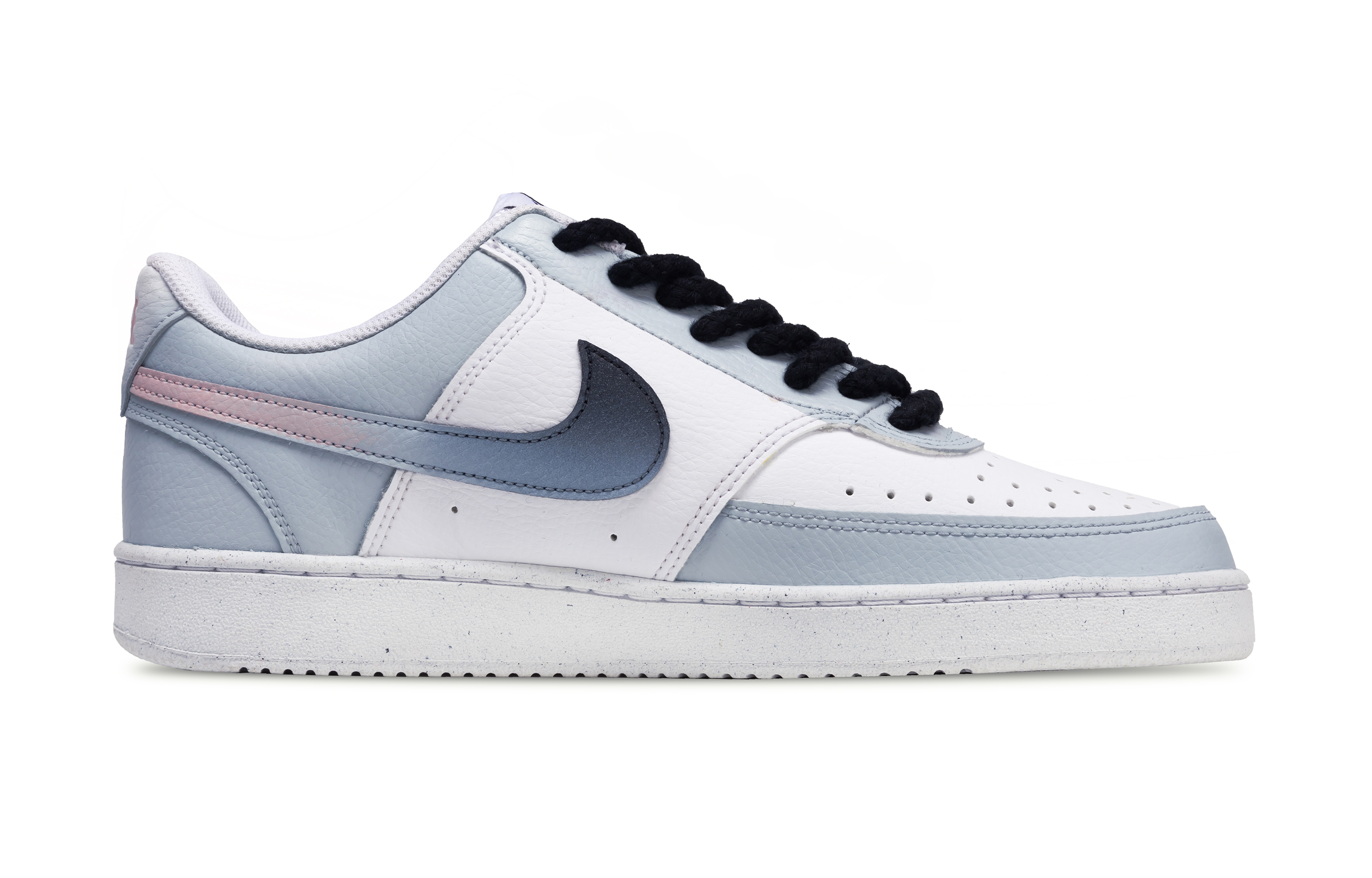 Nike Court Vision Low top Skateboard Shoes Unisex White Blue Pink купить в интернет-магазине Yoocart с быстрой доставкой по России.