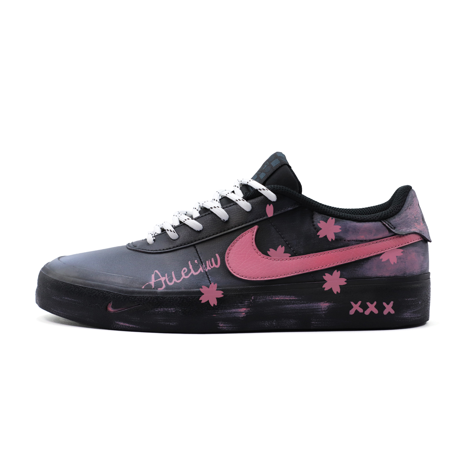 Nike Court Shot Pink Camellia Abrasion Resistant Slip Resistant Low top Skateboard Shoes Men's