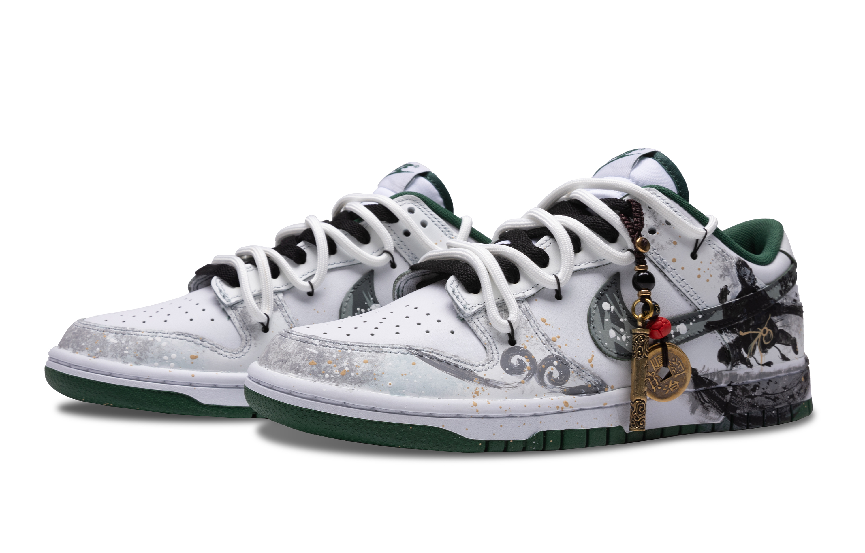 Nike Dunk Coverage Cushioning Abrasion Resistant Low top Skateboard Shoes Unisex Ink Wash With Sprinkled Gold купить в интернет-магазине Yoocart с быстрой доставкой по России.